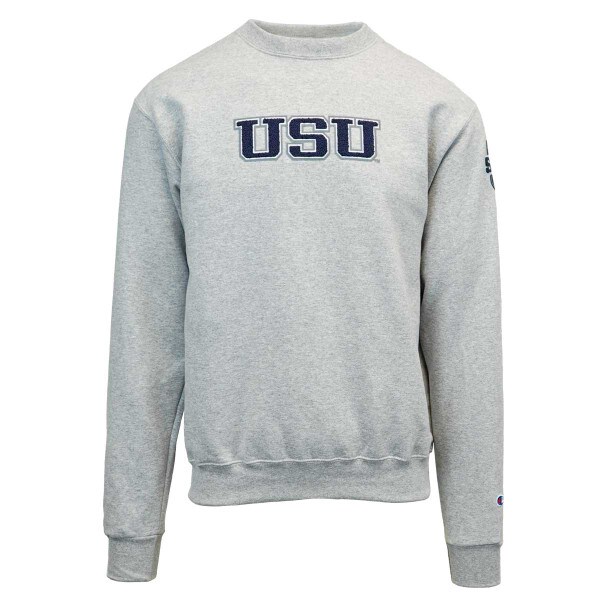 USU U-State Fleece-Lined Crew Sweatshirt Gray